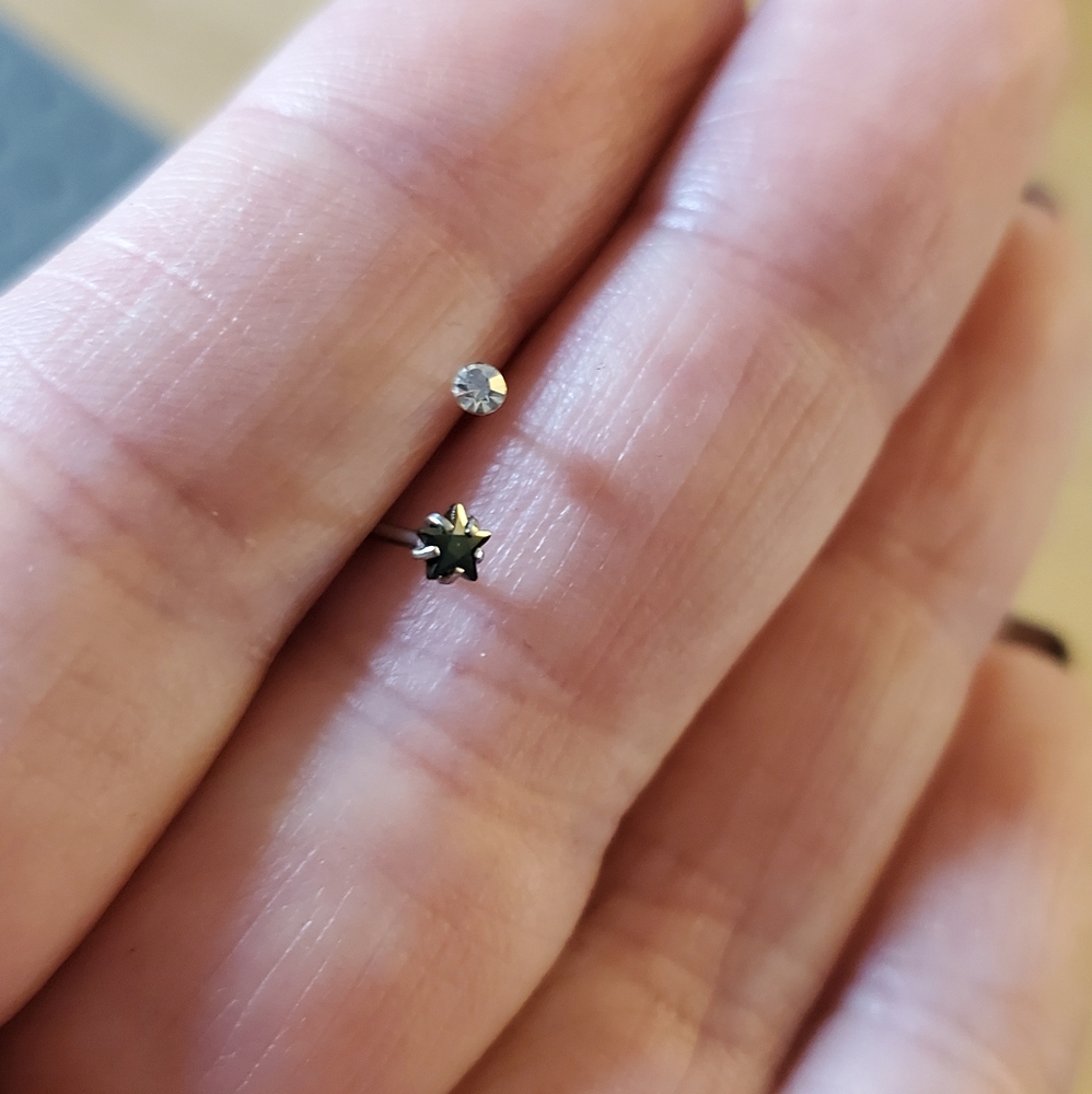 Crystal star nose studs body jewelry🌻